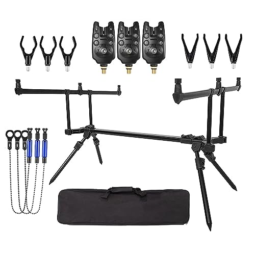 Tiandirenhe Einstellbare einziehbare Karpfen Angelrute Ständer Halter, Angelrute Pod Karpfen Ständer mit 3 Angeln Bissanzeiger 3 PCS Angeln Köder Swinger Angeln Tackle Set Angeln Zubehör Tiandirenhe Einstellbare einziehbare Karpfen Angelrute Ständer Halter, Angelrute Pod Karpfen Ständer mit 3 Angeln Bissanzeiger 3 PCS Angeln Köder Swinger Angeln Tackle Set Angeln Zubehör von Tiandirenhe