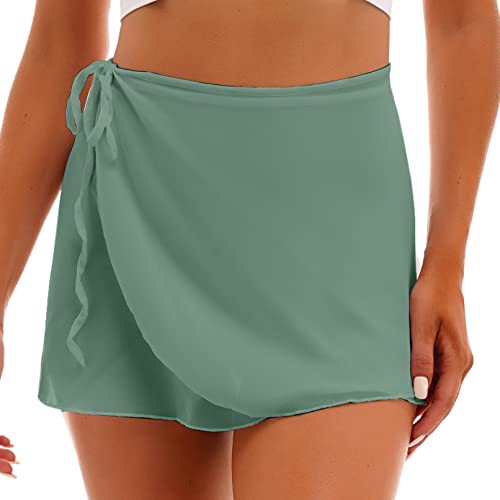 TiaoBug Damen Mädchen Ballett Rock Wickelrock Tanzrock zum binden Sport Gymnastik Mini Skater Rock Skirt aus Chiffon Dancewear Kleidung Grün B Einheitsgröße TiaoBug Damen Mädchen Ballett Rock Wickelrock Tanzrock zum binden Sport Gymnastik Mini Skater Rock Skirt aus Chiffon Dancewear Kleidung Grün B Einheitsgröße von TiaoBug