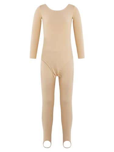 TiaoBug Mädchen Ballett Body Trikot Kinder Kurzarm Langarm Ballettanzug Turnanzug Gymnastikanzug Hautfarbe Rundhals C 98-104 TiaoBug Mädchen Ballett Body Trikot Kinder Kurzarm Langarm Ballettanzug Turnanzug Gymnastikanzug Hautfarbe Rundhals C 98-104 von TiaoBug