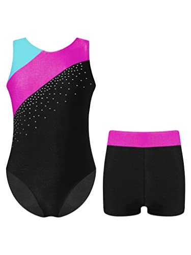 TiaoBug Mädchen Gymnastikanzug Ärmellos Trikot Turnanzug Turnbody mit Glitzer Kinder Dancewear buntes Leotard Body für Gymnastik Sport Ballett Tanzen Pink L 170-176 TiaoBug Mädchen Gymnastikanzug Ärmellos Trikot Turnanzug Turnbody mit Glitzer Kinder Dancewear buntes Leotard Body für Gymnastik Sport Ballett Tanzen Pink L 170-176 von TiaoBug