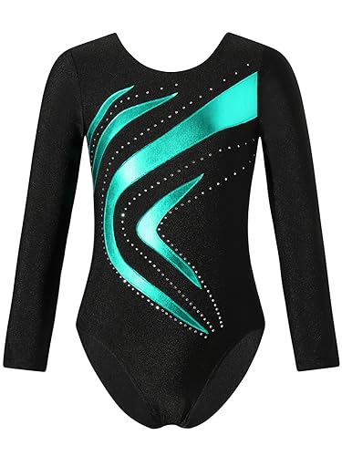 TiaoBug Turnanzug für Mädchen Langarm Ballettanzug Ballett Trikot Strassstein Gymnastikanzug Leotard Overall Eiskunstlauf Kleid gr. 98-176 Blau Grün K 158-164 TiaoBug Turnanzug für Mädchen Langarm Ballettanzug Ballett Trikot Strassstein Gymnastikanzug Leotard Overall Eiskunstlauf Kleid gr. 98-176 Blau Grün K 158-164 von TiaoBug