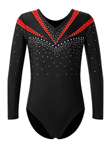 TiaoBug Turnanzug für Mädchen Langarm Ballettanzug Ballett Trikot Strassstein Gymnastikanzug Leotard Overall Eiskunstlauf Kleid gr. 98-176 Rot B 158-164 TiaoBug Turnanzug für Mädchen Langarm Ballettanzug Ballett Trikot Strassstein Gymnastikanzug Leotard Overall Eiskunstlauf Kleid gr. 98-176 Rot B 158-164 von TiaoBug
