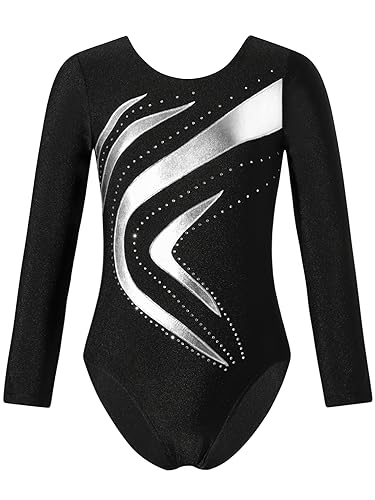 TiaoBug Turnanzug für Mädchen Langarm Ballettanzug Ballett Trikot Strassstein Gymnastikanzug Leotard Overall Eiskunstlauf Kleid gr. 98-176 Silber K 134-140 TiaoBug Turnanzug für Mädchen Langarm Ballettanzug Ballett Trikot Strassstein Gymnastikanzug Leotard Overall Eiskunstlauf Kleid gr. 98-176 Silber K 134-140 von TiaoBug