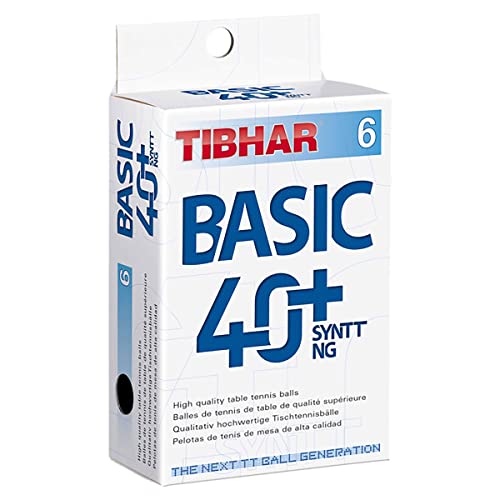 Tibhar Ball Basic 40+ SYNTT NG 6er, weiß von Tibhar