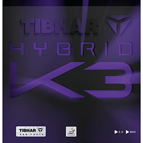 Tibhar Belag Hybrid K3 Farbe 2,0 mm, schwarz, Größe 2,0 mm, schwarz von Tibhar