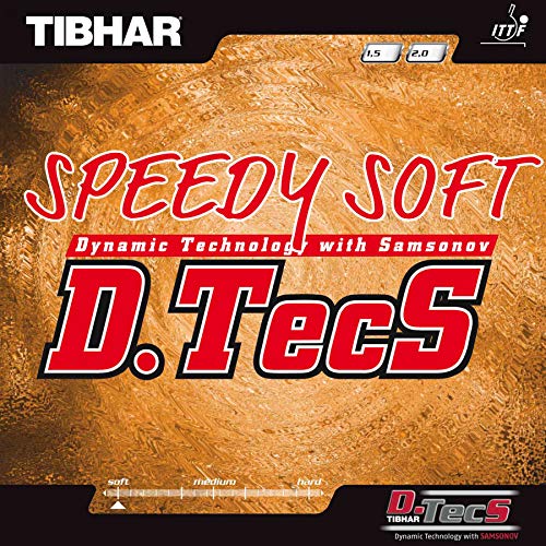 Tibhar Belag Speedy Soft D.TecS, rot, 1,5 mm von Tibhar