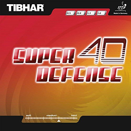 Tibhar Belag Super Defense 40, schwarz, 0,5 mm von Tibhar