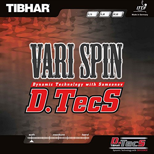Tibhar Belag Vari Spin D.Tec.S., rot, 1,8 mm Tibhar Belag Vari Spin D.Tec.S., rot, 1,8 mm von Tibhar