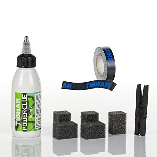 Tibhar Tischtennis-Kleber für Beläge & Tischtennis Kantenband | Kleber Set Power Clue, 100ml & Kantenband Classic *Special Edition*, 5m, 12mm | schwarz Tibhar Tischtennis-Kleber für Beläge & Tischtennis Kantenband | Kleber Set Power Clue, 100ml & Kantenband Classic *Special Edition*, 5m, 12mm | schwarz von Tibhar