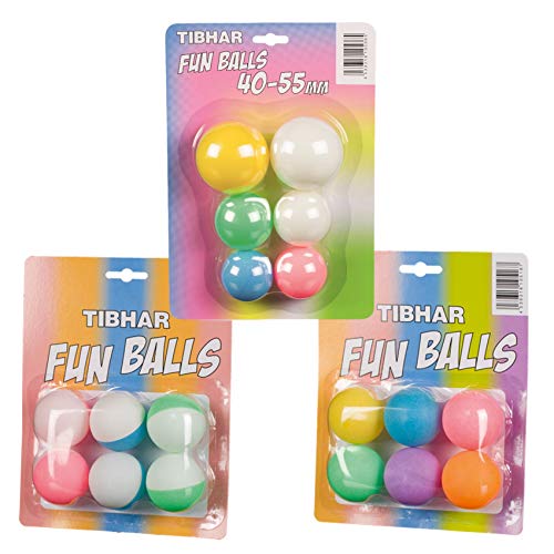 Tibhar Tischtennisbälle | buntes Ball-Set Fun | Ping-Pong Bälle in verschiedenen Größen | Kunststoff | 40mm bis 55mm Tibhar Tischtennisbälle | buntes Ball-Set Fun | Ping-Pong Bälle in verschiedenen Größen | Kunststoff | 40mm bis 55mm von Tibhar