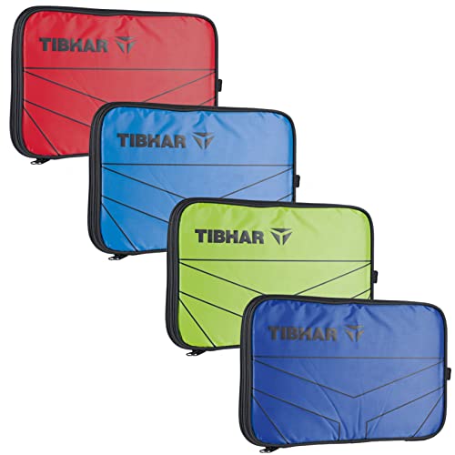 Tibhar Tischtennisschläger Tasche T-Logo | Tischtennis Schlägerkoffer für 2-4 Schläger | Tischtennisschläger Hülle (rot) von Tibhar