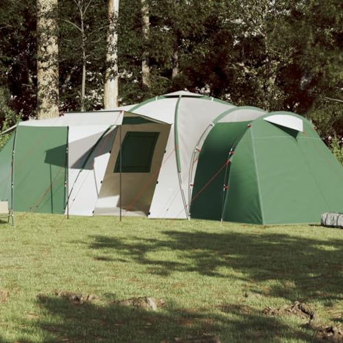 Tidyard Campingzelt 12 Personen Camping Zelte für Familie, Trekking, Outdoor, Festival, Grün 840x720x200 cm 185T TAFT von Tidyard
