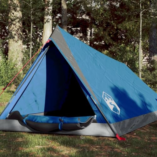 Tidyard Campingzelt 2 Personen Camping Zelte für Familie, Trekking, Outdoor, Festival, Blau 200x120x88/62 cm 185T TAFT von Tidyard