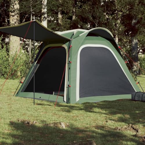 Tidyard Campingzelt 4 Personen Camping Zelte für Familie, Trekking, Outdoor, Festival, Grün 240x221x160 cm 185T TAFT von Tidyard
