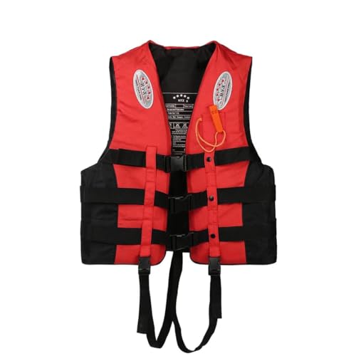 Rettungswesten Schwimmwesten Erwachsene, Auftriebsweste Schwimmende Sicherheitsweste Tank Top Für Stand Up Paddle, Jetski, Wassersport, Rot, M von Tielag