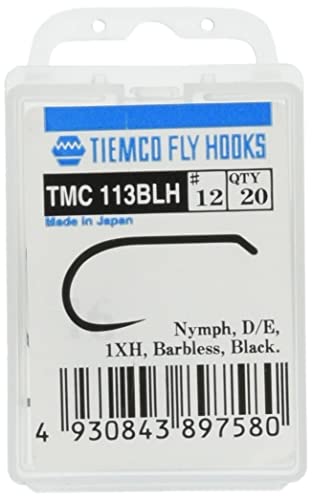 TIEMCO 22011311014 TMC113BLH Fliegenhaken, Kleinpack, Nr. 14, Mattschwarz von Tiemco