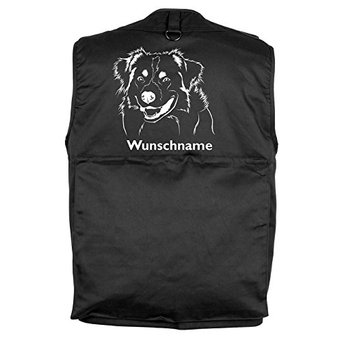 Tierisch-tolle Geschenke Australian Shepherd 2 - Hundesportweste mit Rückentasche (XXL) von Tierisch-tolle Geschenke