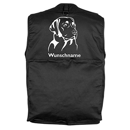 Tierisch-tolle Geschenke Labrador - Hundesportweste mit Rückentasche und Namen (XXXXL) von Tierisch-tolle Geschenke