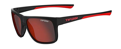 Tifosi Swick Einzelglas-Brille, Satinschwarz/karminrot/rauchrot von Tifosi