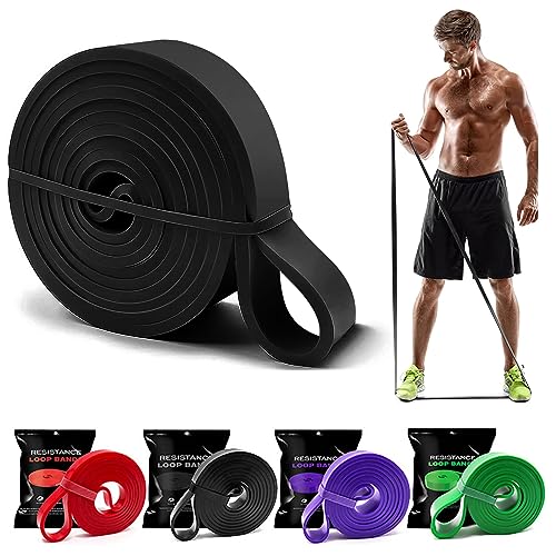 Tigayhc Pull Up Resistance Bands,Fitnessbänder,Widerstandsbänder ,Klimmzugband Ideal für Pilates,Training,Physiotherapie,Stretching,Yoga,Heimgymnastik für Männer und Frauen (Schwarz) von Tigayhc