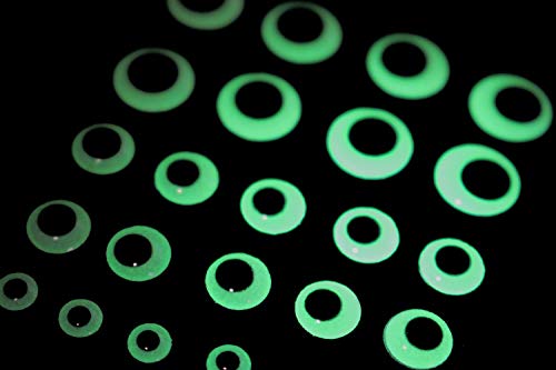 4 mm/6/8 mm 3D Luminous Angelköder Augen Jigs Crafts Puppen Glow in The Dark Haken Köder Night Fly Binden Materialien, 8mm von Tigofly