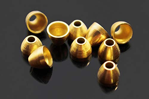 Kupfer / Messing Kegelköpfe für Rohre, Luftschlangen, Fliegenbinden, Perlen, 5 x 4,1 x 1,7 mm, 40 Stück Kupfer / Messing Kegelköpfe für Rohre, Luftschlangen, Fliegenbinden, Perlen, 5 x 4,1 x 1,7 mm, 40 Stück von Tigofly