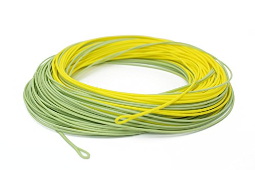 Schwimmende Fliegenschnur, 30,5 m, WF-5F/6F/7F/8F, zweifarbig, mit 2 verschweißten Schlaufen, Moss Green&Yellow, 5 Schwimmende Fliegenschnur, 30,5 m, WF-5F/6F/7F/8F, zweifarbig, mit 2 verschweißten Schlaufen, Moss Green&Yellow, 5 von Tigofly