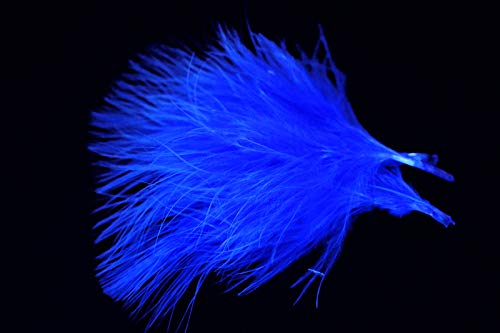 Tigofly 100 Stück/Packung 17 Farben Truthahn-Marabu-Blutfedern, wollige Bugger-Luftschlangen zum Fliegenbinden, Federmaterialien (blau) von Tigofly