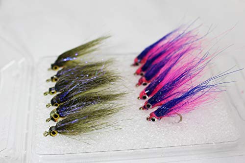 Tigofly 12 Stück Pink Olive UV Polar Fry langsam sinkende Lachs Forelle Steelhead Elritze Fliegenfischen Fliegenköder Fliegenset Größe #8 (sortiert je 6 Stück) Tigofly 12 Stück Pink Olive UV Polar Fry langsam sinkende Lachs Forelle Steelhead Elritze Fliegenfischen Fliegenköder Fliegenset Größe #8 (sortiert je 6 Stück) von Tigofly
