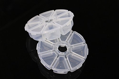 Tigofly 2 Stück Fliegenbinden Perlen Runde Behälter Kunststoff Box 8 Fächer Fliegenfischerei Angelzubehör Boxen Aufbewahrung 10 cm Tigofly 2 Stück Fliegenbinden Perlen Runde Behälter Kunststoff Box 8 Fächer Fliegenfischerei Angelzubehör Boxen Aufbewahrung 10 cm von Tigofly