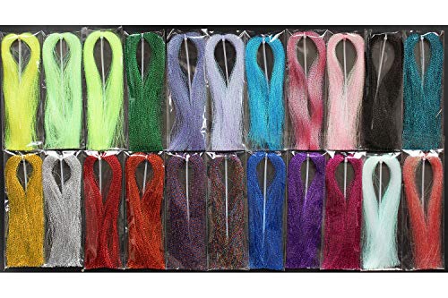 Tigofly 22 Packungen 22 Farben Crystal Flash Holografisches Lametta Krystal Flashabou Sparkle Dry Streamer Tube Fliegenfischen Binden Schnurmaterialien Tigofly 22 Packungen 22 Farben Crystal Flash Holografisches Lametta Krystal Flashabou Sparkle Dry Streamer Tube Fliegenfischen Binden Schnurmaterialien von Tigofly