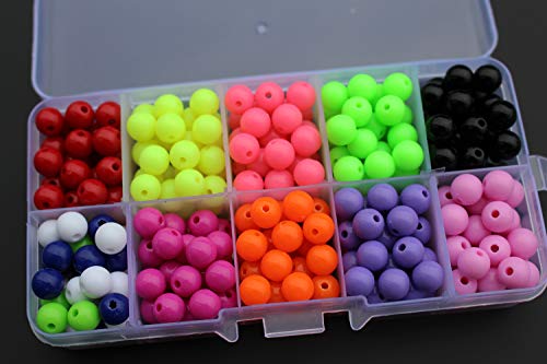 Tigofly 300 Stück/Box Kunststoff-UV-Angelperlen, 8 mm, rund, sinkend, Meeresvorfächer, Köder, Fliegenbinden, Materialien, Angelzubehör Tigofly 300 Stück/Box Kunststoff-UV-Angelperlen, 8 mm, rund, sinkend, Meeresvorfächer, Köder, Fliegenbinden, Materialien, Angelzubehör von Tigofly