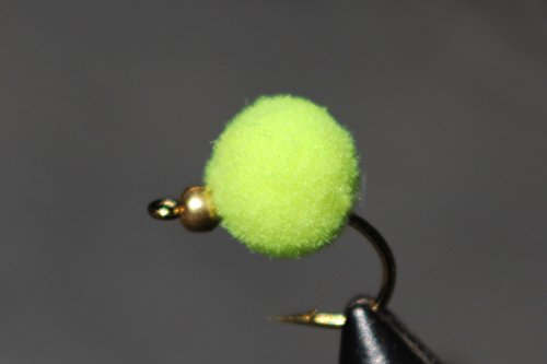 Tigofly 36 Stück UV-fluoreszierende Chartreuse-Farbe, Messing, Perlenkopf, Ei, Fliegenfischen, Fliegenköder, Größe #8 Tigofly 36 Stück UV-fluoreszierende Chartreuse-Farbe, Messing, Perlenkopf, Ei, Fliegenfischen, Fliegenköder, Größe #8 von Tigofly