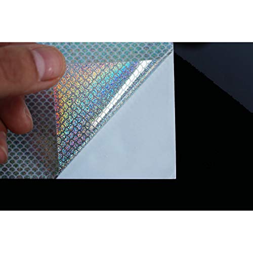 Tigofly 6 Stück 6 Farben 10 x 21 cm holografischer Film Flash Laser Künstliche Fischhaut DIY Jig Aufkleber Köder Aufkleber Fliegenbinden Materialien (transparente Disco) von Tigofly