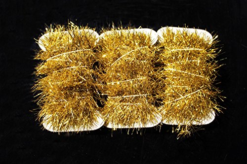 Tigofly Fritz-Fliegenbindungsmaterial aus Chenille-Lametta, 15 m lang, 18 mm breit, 3 Farben, goldfarben Tigofly Fritz-Fliegenbindungsmaterial aus Chenille-Lametta, 15 m lang, 18 mm breit, 3 Farben, goldfarben von Tigofly