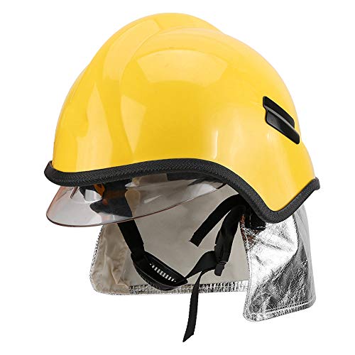 Feuerwehrhelm, flammhemmender reflektierender Helm, hitzebeständig, Sicherheitshelm aus Hartplastik, Schutzausrüstung für den Katastrophenbau von Tiiyee
