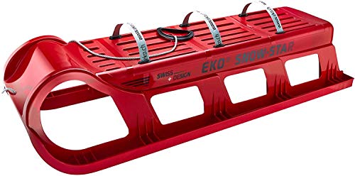 EKO - Snow-Star 120 verstärkt Familienschlitten ROT klassischer Schlitten aus Kunststoff Metallkufen für bis zu 3 Personen Davos EKO - Snow-Star 120 verstärkt Familienschlitten ROT klassischer Schlitten aus Kunststoff Metallkufen für bis zu 3 Personen Davos von TikTakToo