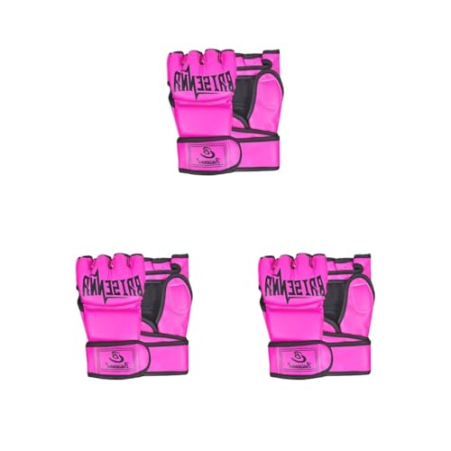 3 Setmma Handschuhe Halbfinger Training Boxhandschuhe Handbandagen Kickboxhandschuhe Pink 24 x 13 x 5 cm von Timcryxient