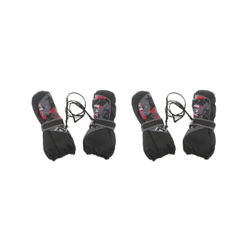 Timcryxient 2 Set Kinder Winter Warme Skihandschuhe Wasserdicht Winddicht Handschuhe Fäustlinge Schwarz S von Timcryxient