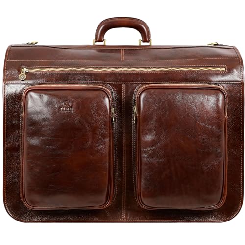 Leder Kleidersack - Anzug Duffel Slim Handgepäck Kleiderschutztasche- Damen & Herren - Time Resistance Leder Kleidersack - Anzug Duffel Slim Handgepäck Kleiderschutztasche- Damen & Herren - Time Resistance von Time Resistance