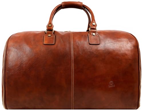 Kleidersack aus Leder - Anzugtasche - Echtleder Schutzhülle Kleidung - Kleidersack Atmungsaktiv - Kleiderhülle für Reisen - Time Resistance Kleidersack aus Leder - Anzugtasche - Echtleder Schutzhülle Kleidung - Kleidersack Atmungsaktiv - Kleiderhülle für Reisen - Time Resistance von Time Resistance