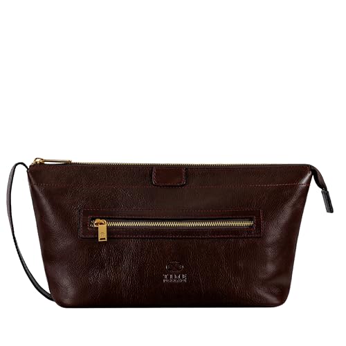 Time Resistance Kulturbeutel aus Leder – Dopp-Tasche aus Leder – Kosmetiktasche aus echtem Leder – Kulturbeutel Time Resistance Kulturbeutel aus Leder – Dopp-Tasche aus Leder – Kosmetiktasche aus echtem Leder – Kulturbeutel von Time Resistance