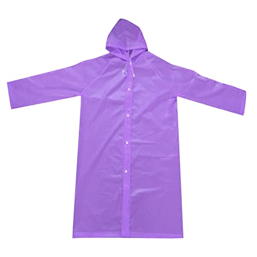 Eva Regenjacke Damen Herren Regenponcho Durchsichtiger Knöpfen Regenmantel mit Tunnelzug Kapuze Wiederverwendbar Leichte Atmungsaktiv Wasserdicht Regencape Regen Zubehör für Wandern Camping Reisen von TinaDeer