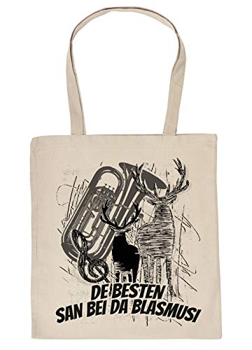 Blas-Musiker Tasche - Baumwolltasche Blaskapelle : De Besten san bei da Blasmusi - Sprüche Notentasche/Instrumententasche Blasmusik Blas-Musiker Tasche - Baumwolltasche Blaskapelle : De Besten san bei da Blasmusi - Sprüche Notentasche/Instrumententasche Blasmusik von Tini - Shirts