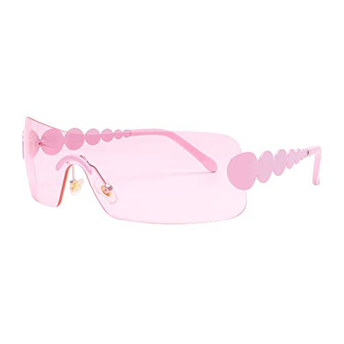 Sport-Sonnenbrille für Damen, randlos, übergroß, einteilig, Zukunftsbrille von TintTower