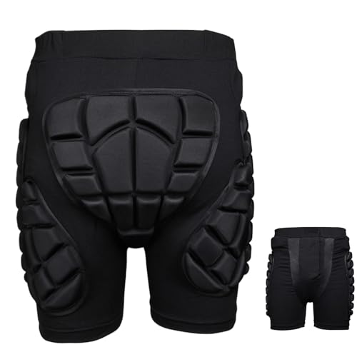 Tioheam Hüftschutzpolster Shorts, Gesäßpolster zum Skaten | Gepolsterte Shorts Skating-Shorts,Skating Butt Guard Hüftschutz, Crash Pants Bike Shorts zum Skifahren, Skaten, Snowboarden von Tioheam