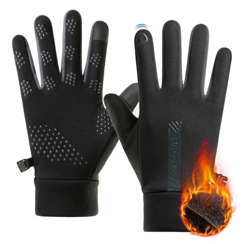 Touchscreen Handschuhe Herren, Fahrrad Handschuh Winter Handschuhe Warme Winddichte wasserdichte Thermo rutschfest Sporthandschuhe Laufhandschuhe für Fahren Radfahren Wandern Herren Damen M von Tiryns