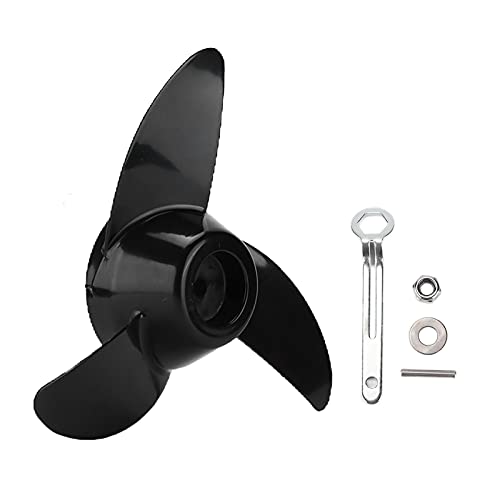 9.6in 3 Blatt Marine Propeller Kit Kunststoff Außenborder Propeller Bootsmotor Propeller Elektrische Thruster Trolling Motor Teile für 50lb/60lb/68lb/88lb Außenborder, für 12V/24V Motor 9.6in 3 Blatt Marine Propeller Kit Kunststoff Außenborder Propeller Bootsmotor Propeller Elektrische Thruster Trolling Motor Teile für 50lb/60lb/68lb/88lb Außenborder, für 12V/24V Motor von Tissting