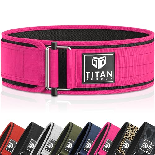 Titan Armour® Hochwertiger selbstsichernder Gewichthebergürtel | Gewichthebergürtel inkl. | Fitnessgürtel für Crossfit, Powerlifting, Kreuzheben, olympisches Heben und Kniebeugen | Herren und Damen | von Titan Armour