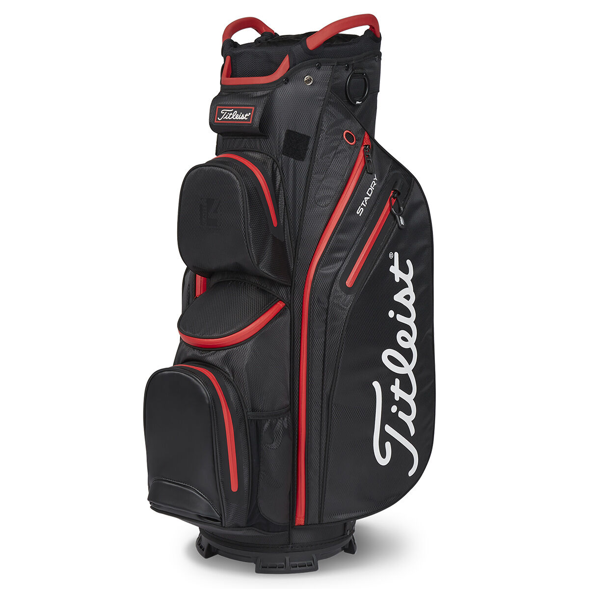 Titleist 14 StaDry Waterproof Golf Cart Bag, Black red | American Golf von Titleist